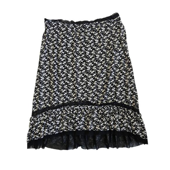 Pimkie Dresses & Skirts - Euro Floral Skirt Knee Length Dark Fairy - Size Medium